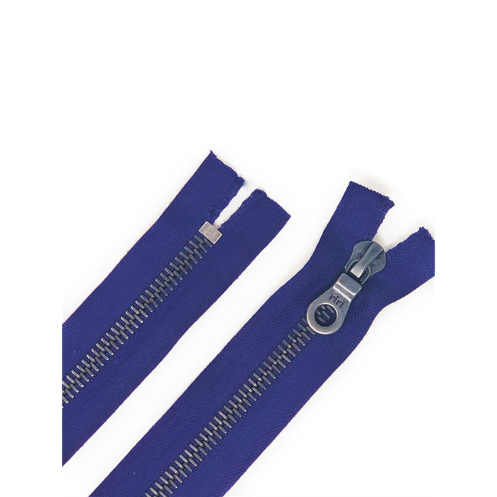 Purple Riri Zipper 8mm Antique Nickel Closed Bottom -Choose Length- KTA Puller