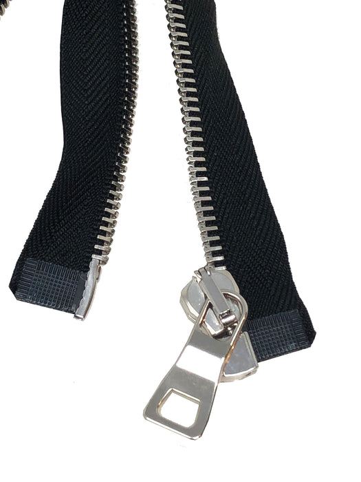 Lampo Black Tape Nickel Teeth T5 Jacket Separating Zipper -Choose Length-