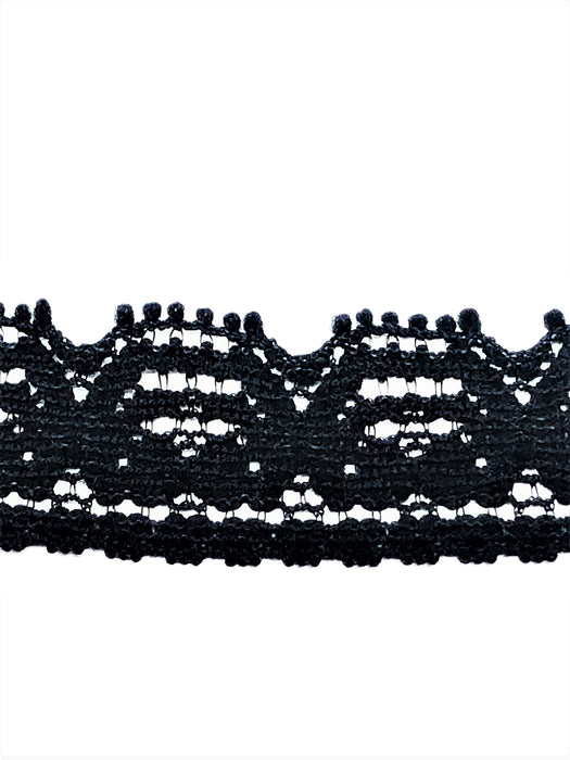 BLACK LACE TRIM NEW SOLD BY THE YARD
