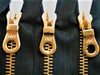Black Riri Zipper 7 Inches 8MM Brass Teeth Closed Bottom - ZipUpZipper