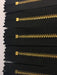 YKK 4.5MM #580 Black/Brass Zipper Choose 4-9 Inches Closed Bottom (Sold By Single Pieces) - ZipUpZipper