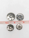 Silver Metal Snaps Sew-On 6 HOLE 30L OR 34L - Choose Quantity - ZipUpZipper
