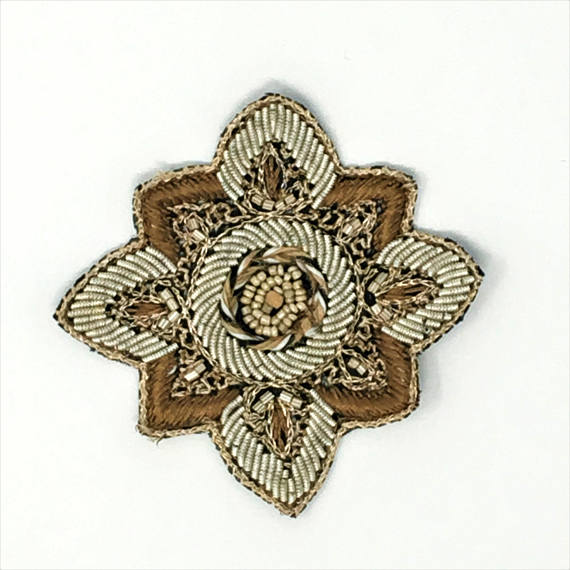 Embroidered Beaded Ornate Patch Emblem 3 1/2" - ZipUpZipper