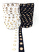 Black OR White Eyelet Gold Plated Cotton Twill Tape By Yard - ZipUpZipper