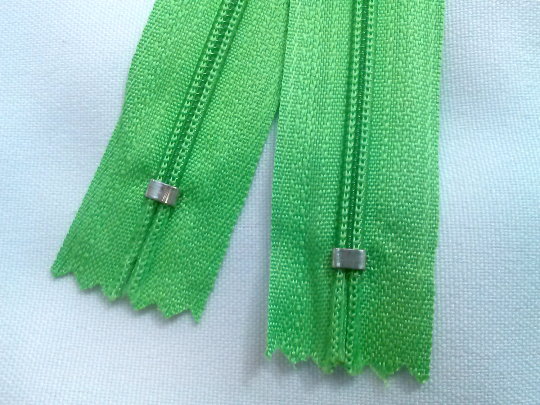 Lime Green #536 Generic Nylon Zippers 12-22 Inches #3 Coil Closed Bottom - ZipUpZipper