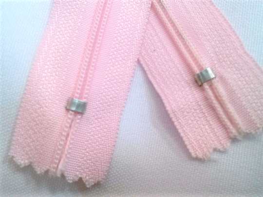 Light Pink #512 Generic Nylon Zippers 12-22 Inches #3 Coil Closed Bottom - ZipUpZipper