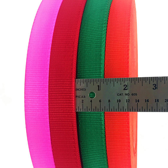 1 inch Wide Nylon Webbing Orange, Fuchsia, Green, Red Full Roll —  ZipUpZipper