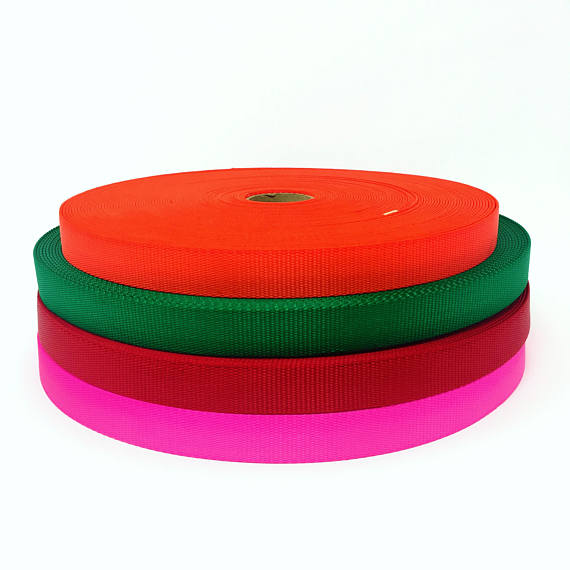 1 inch Wide Nylon Webbing Orange, Fuchsia, Green, Red Full Roll —  ZipUpZipper