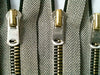 Riri Zebra Pocket Zipper 5 Inches 6MM Two-Tone Gold/ Silver Teeth Closed Bottom - ZipUpZipper